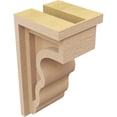 thumbnail image 5 of 4"W x 4"D x 8"H Wide Highland Rough Cedar Woodgrain TimberThane Corbel, Primed Tan, 5 of 6