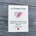 thumbnail image 5 of Sunxin Pink Stone Cardpocket Hug Heart with Greeting Cards Ittle Heart Pocket Hug Carry Heartwarming Message to Hug Whoever Needs Cute Decorations Gift for Birthday Valentines Thanksgiving, 5 of 5