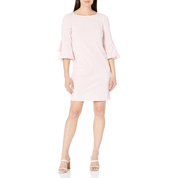 NINE WEST Women's Ruffled Sleeve Dress
