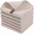 thumbnail image 1 of Set of 6 Cotton Terry Dishcloths with Loop for Kitchen Cleaning Tasks, 1 of 5