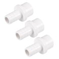 thumbnail image 1 of Unique Bargains 16mm Barb x 25mm Spigot Straight PVC Pipe Fitting Adapter White 3 Count, 1 of 5