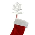 thumbnail image 2 of Snowflake Stocking Holder Christmas Stocking Holders Silver Metal Stocking Hanger Mantle Hooks for Mantel Fireplace Christmas Party and Home Decoration, 2 of 7