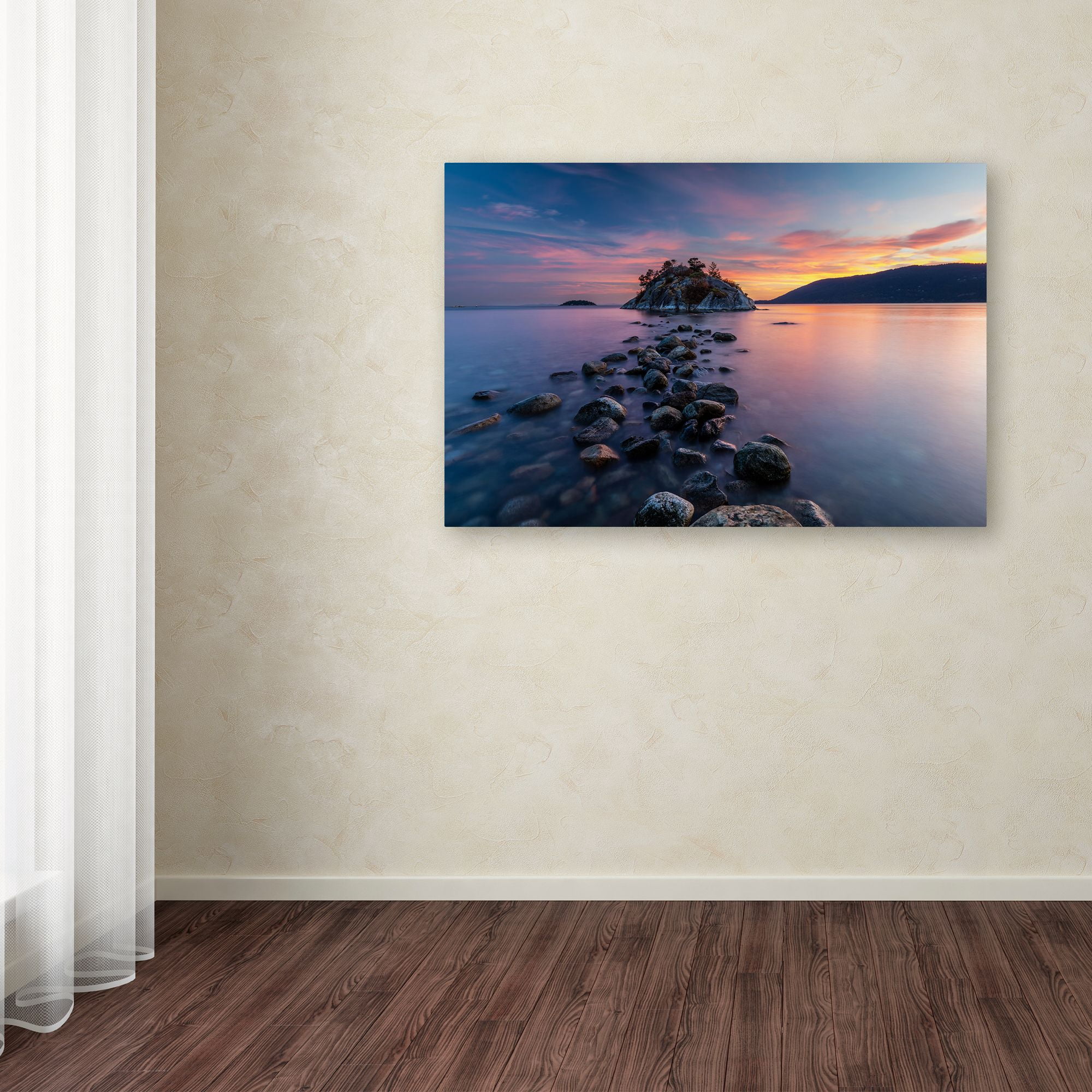 Pierre Leclerc 'Whytecliff Sunset' Canvas Art 16 x 24