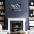 thumbnail image 6 of Floral Wall Art Blossom Magnolia Canvas Wall Decor for Bathroom Bedroom Dark Blue and White Flower Picture 1 Panel Oil Painting 12x16inch, 6 of 6