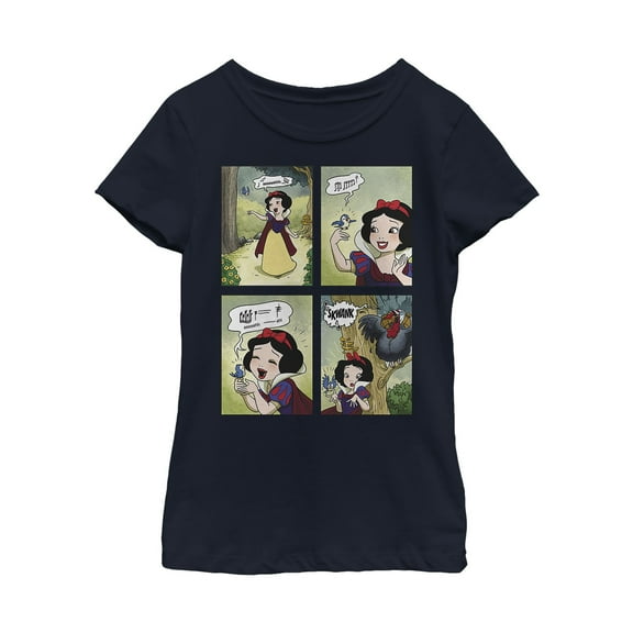 Girl's Snow White and the Seven Dwarfs Serenade  Graphic Tee Navy Blue X Large