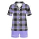 thumbnail image 5 of Conjunto de Verano para las Mujeres, Estampado Cuello de Manga Corta Y Pantalones Cortos, Moda Casual de Dos Piezas, 5 of 8