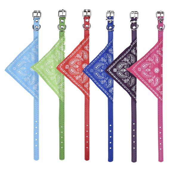 Cosmos Pet Bandana Puppy Dog Scarf Collar Neckchief with Adjustable Buckle for Dog Cat Decoration Pack of 6 (Small)