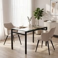 thumbnail image 2 of Mesa de Comedor Rectangular de 120x60cm - Para 4-6 Personas, Con Tablero de Vidrio Templado HOMEMAKE FURNITURE  Moderno Minimalista, 2 of 6