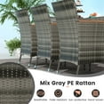 thumbnail image 6 of Costway 10 Pieces Patio Wicker Dining Set with Double-Sided Patio Umbrella 8 Armchairs Orange, 6 of 11