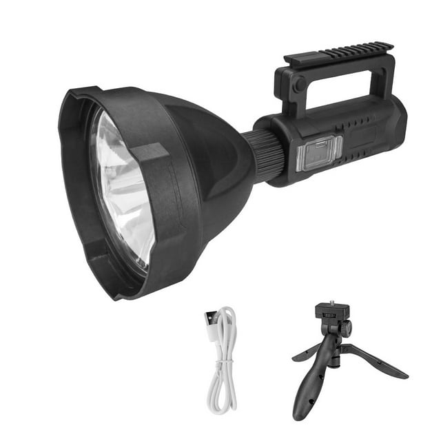 Youkk LED Powerful Searchlight Handy Outdoor Camping Travelling USB Charging Flashlight 8000mAh Lithium Battery White Light Spotlight Small No.01