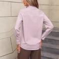 thumbnail image 5 of Abomasnow Women's Dressy Shirts Striped Button Down Long Sleeve Collared Shirts Work Office Business Casual Lightweight Blouse, 5 of 8