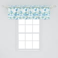 thumbnail image 2 of Ambesonne Nautical Window Valance, Ocean Shell Starfish, 54" X 18", Mint Blue, 2 of 3