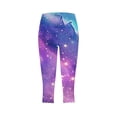 thumbnail image 5 of DDAPJ pyju Capri Leggings for Women 2025 Trendy Summer Cropped Pants Elastic Waist Slim Fit Yoga Bottom Pants Trendy 3D Print Casual Workout Capris Today's Sales Multicolor M, 5 of 6