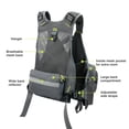 thumbnail image 4 of Chaleco de pesca Gonex, chaleco de pesca con mosca para hombre y mujer, gris y amarillo, 4 of 8