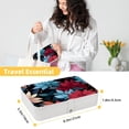 thumbnail image 5 of Fragmented Flowers Portable PU Leather Jewelry Organizer with Removable Compartment, Necklace Holder, Bracelet Holder, and Jewelry Boxes, 5 of 6