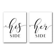 His Side Her Side Posters, 18 x 24 Inches Prints Unframed