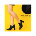 thumbnail image 5 of BLISSFUL STEP Pointy Toe Slip on Block Heels Chelsea Ankle Booties for Women, 5 of 5