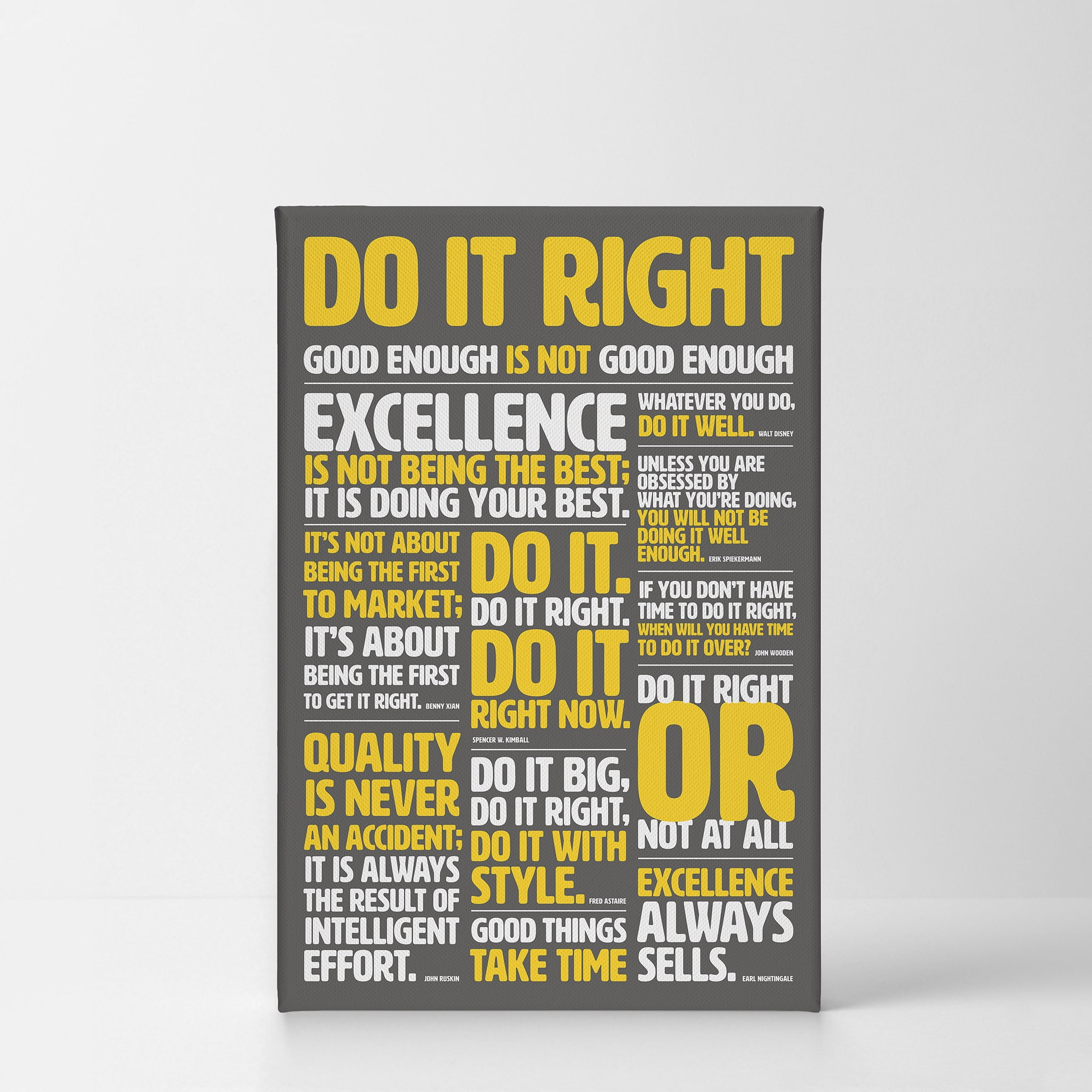 Smile Art Design Do It Right Good Enough Is Not Good Enough Quote Canvas Print Motivational Wall Art Saying Home Decor Artwork Bedroom Living Room Ready To Hang Made In The Usa Smile Art Design Do It Right Good Enough Is Not Good Enough Quote Canvas Print Motivational Wall Art Saying Home Decor Artwork Bedroom Living Room Ready To Hang Made In The Usa