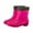 Hot Pink, variant on Women Rain Boots Ankle Rain Boots Waterproof Non- Casual Shoes Short Rain Boots Wide Calf For Gardening Outdoor Work And Everyday Wear Rain Boots