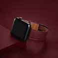 thumbnail image 5 of WFEAGL Genuine Leather Business Replacement Apple Watch Band 42mm 44mm 45mm Wine Red/Black, 5 of 6