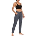 thumbnail image 7 of Hurxie Womens Athletic Pants Lightweight Quick Dry Jogging Pants with Pockets for Lounge, Workout, Hikking, Golf, Travel with Zipper Dark Gray,M, 7 of 7