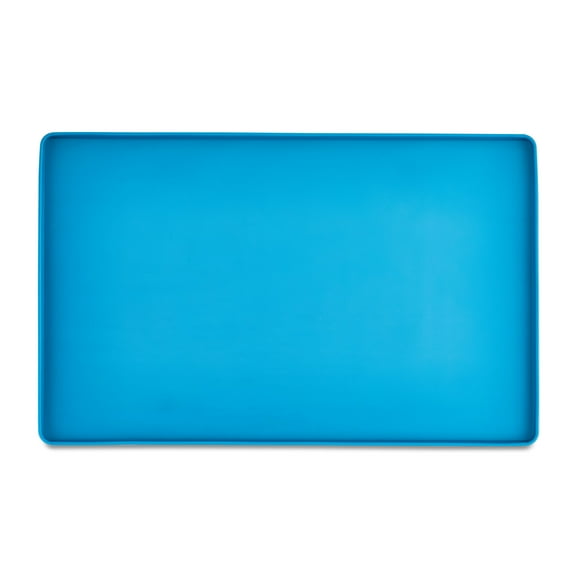 Vibrant Life Small Silicone Pet Feeding Mat, Blue, 13" x 8"