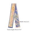 thumbnail image 3 of INSPIRE CHIC Women's Floral Printed Contrast Color Scarf, Skinny Long Hair Ribbon Neck Tie Scarves Neckerchief 95x9cm/37.4x3.5"(LxW) Pink-Blue, 3 of 6