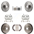 thumbnail image 1 of Transit Auto Front Rear Disc Brake Caliper Rotors Drums Ceramic Pads Kit (8Pc) for Car Subaru Forester Impreza KC8-101478N, 1 of 11