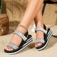 thumbnail image 1 of MKLEKYY Sandalias Flexibles de Mujer, Sandalias de Comercio Exterior para Mujer, para Uso Al Aire Libre, Sandalias Romanas de Suela Gruesa de Moda de Verano, 1 of 4