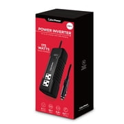 CyberPower M175XUC - 175W Black Power Inverter with 2 AC Outlets, 1 USB-C & 1 USB-A Port, 2.5 ft Cord