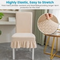 thumbnail image 3 of Universal Stretch Dining Room Chairs Slipcover, Removable Washable Chair Seat Protector with Skirt  for Restaurant, Banquet Dining Chair, 3 of 16