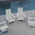 thumbnail image 5 of Merrick Lane Set of 4 Modern All-Weather Poly Resin Wood Adirondack Chairs in Gray, 5 of 14