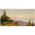 thumbnail image 2 of John Ross Key 14x9 Black Ornate Wood Framed Double Matted Museum Art Print Titled: Santa Cruz Mts., Monterey Bay, Pacific Ocean (1874), 2 of 5
