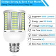 thumbnail image 4 of 30W LED Corn Light Bulb 3000 Lumen Led Corn Bulb Super Bright 5000K Daylight White E26/E27 Base LED Light Bulb for Home Garage Lighting Garage Backyard Office Household, 4 of 6