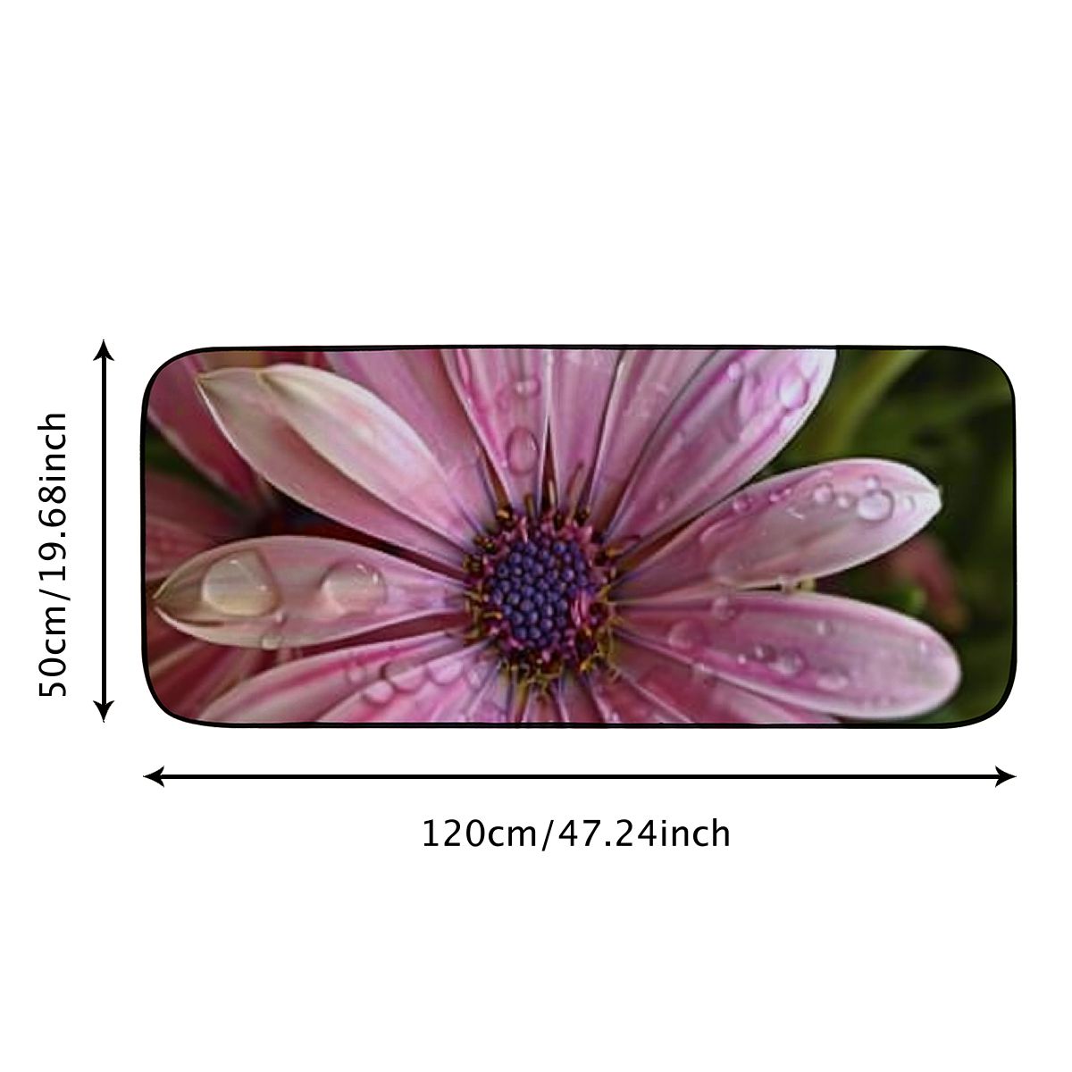 Heduofu Decorative Door Mat, Door Mat with Non-Slip Rubber Backing, Easy Cleaning, Traps Dirt, Rug for Entry, Patio, Garage  - Flower Flowers Petals Bianca Plants Nature 19.68*47.24 in