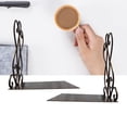 thumbnail image 3 of MLINS Dark Brown Metal Bookends Stationery for Organization Creative Retro Design Ideal for Home or Library, 3 of 8