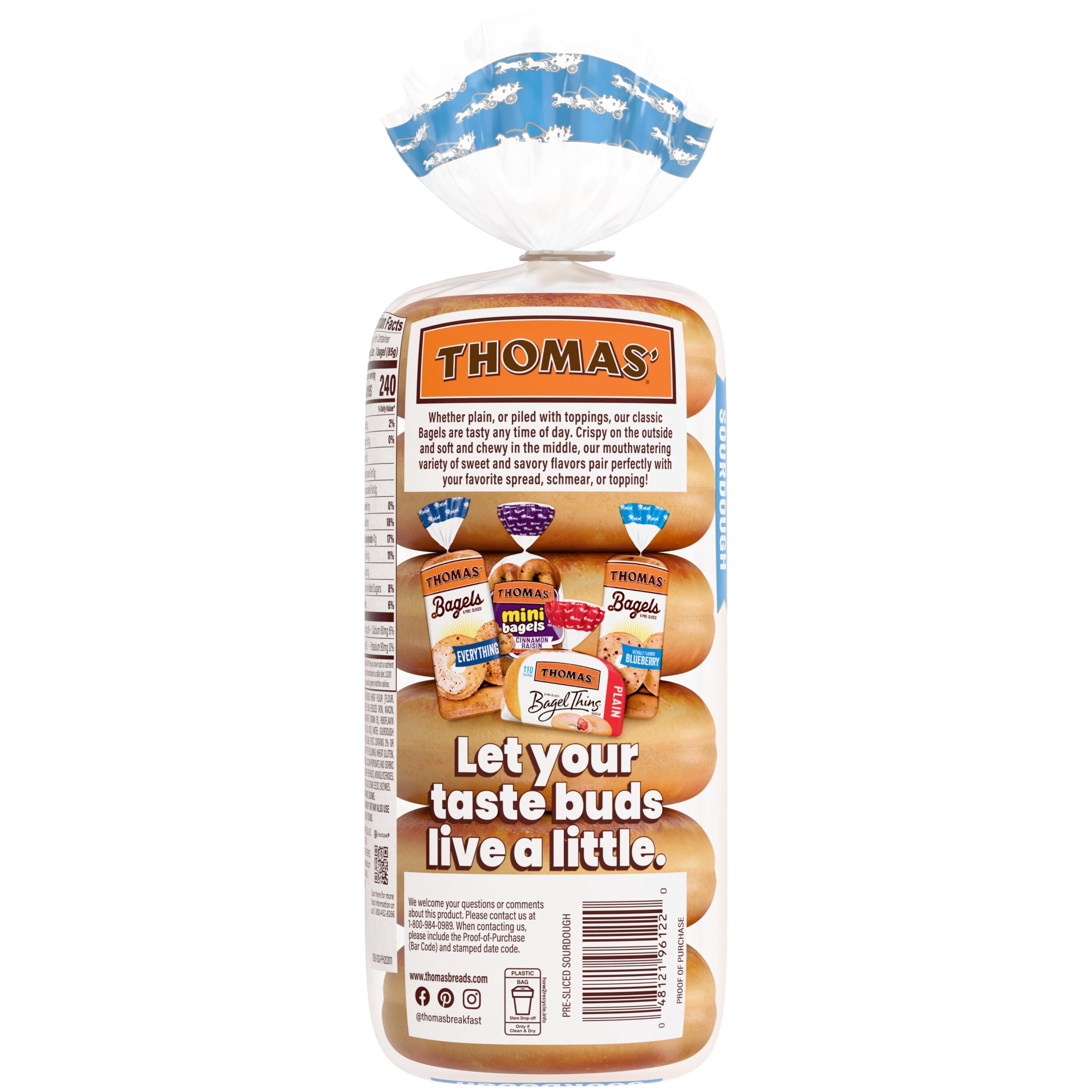 Thomas' Sourdough Bagels, 6 count, 18 oz