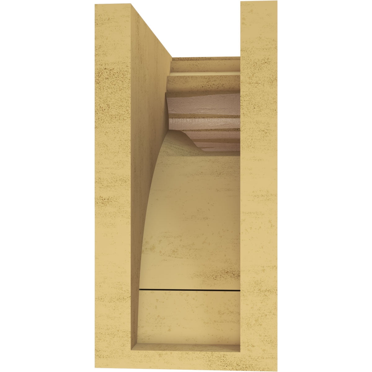 5"W x 10"D x 10"H Classic Mayflower Rough Cedar Woodgrain TimberThane Corbel, Primed Tan