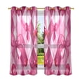 thumbnail image 2 of BZSMCE Window Curtain Panels Fashion Sweet Bow Ties Printed 63x42in/63x52in, 2 of 7