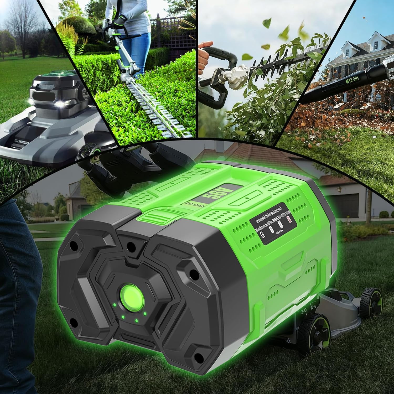 56V 10000mAh Replacement Battery for EGO 56V Battery BA2800T Compatible with EGO 56 Volt Battery Tools Lawn Mower Leaf Blower