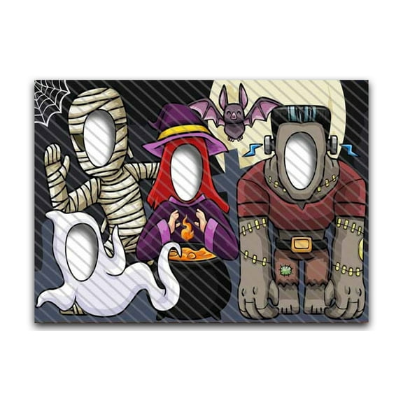Ghouls and Ghosts Hole in Face, Party Selfie Photo Prop, Birthday Decoration
