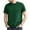 Green, variant on SwiftWear Men Short Sleeve Cotton Stand-up Collar Slim Mens T Shirt Gray XL