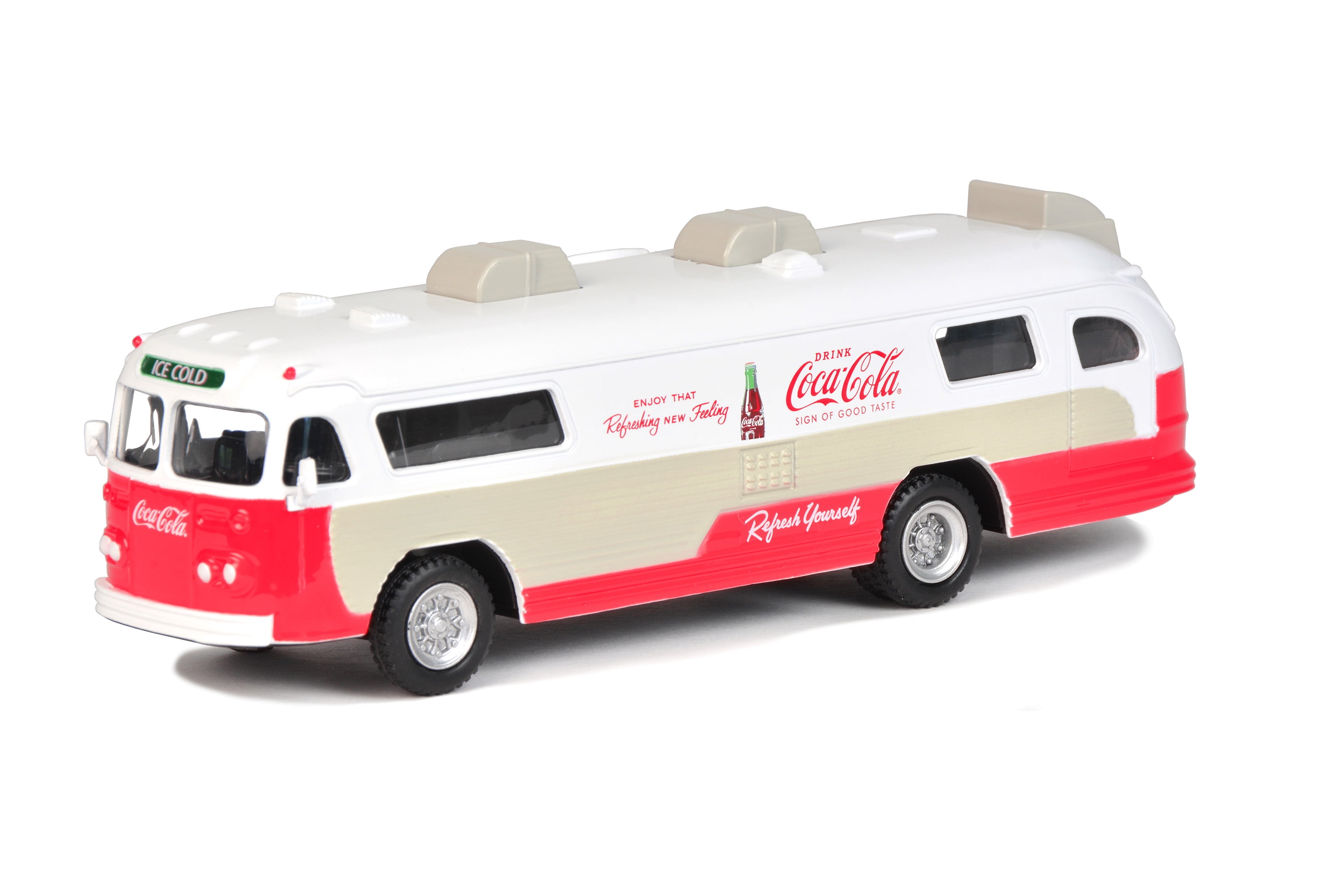 Coca-Cola 1/64 1960 Flexible Starliner Bus Collectible Toy Vehicle