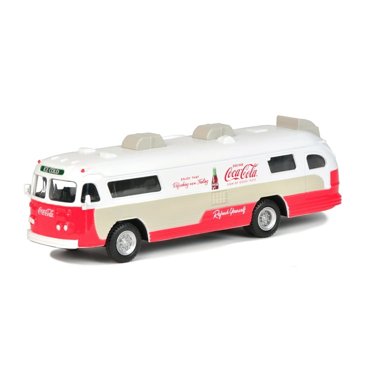Coca-Cola 1/64 1960 Flexible Starliner Bus Collectible Toy Vehicle