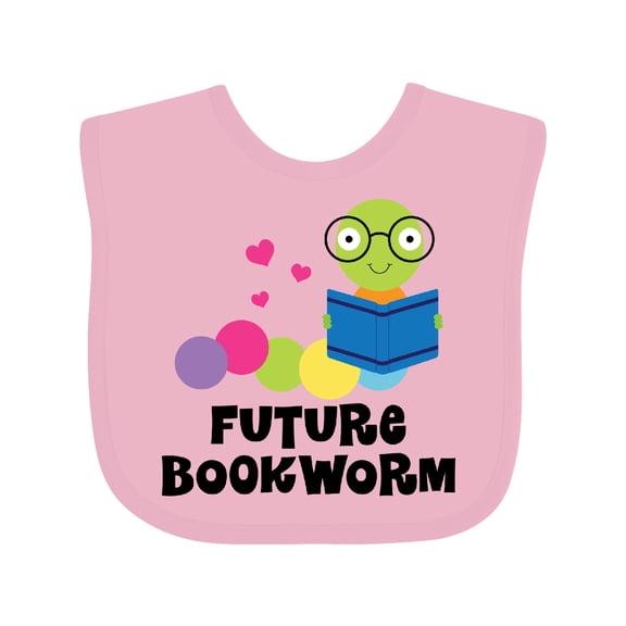Inktastic Future Bookworm Boys or Girls Baby Bib