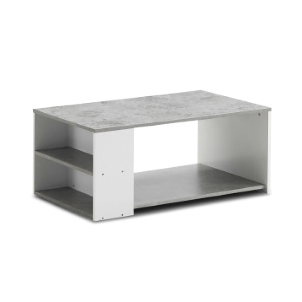 Finihen Coffee Table, Sofa Side Table with Storage Shelves, for Living Room, Reception Room, Office, Gray Finihen Coffee Table, Sofa Side Table with Storage Shelves, for Living Room, Reception Room, Office, Gray