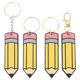thumbnail image 1 of 4pcs Pencil Keychains Wood Keychains Pencil Keychains for Teachers Pencil Key Chains, 1 of 4