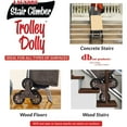 thumbnail image 3 of dbest products 38 Inch Stair Climber Trolley Dolly with Laundry Hamper, Brown, 3 of 6
