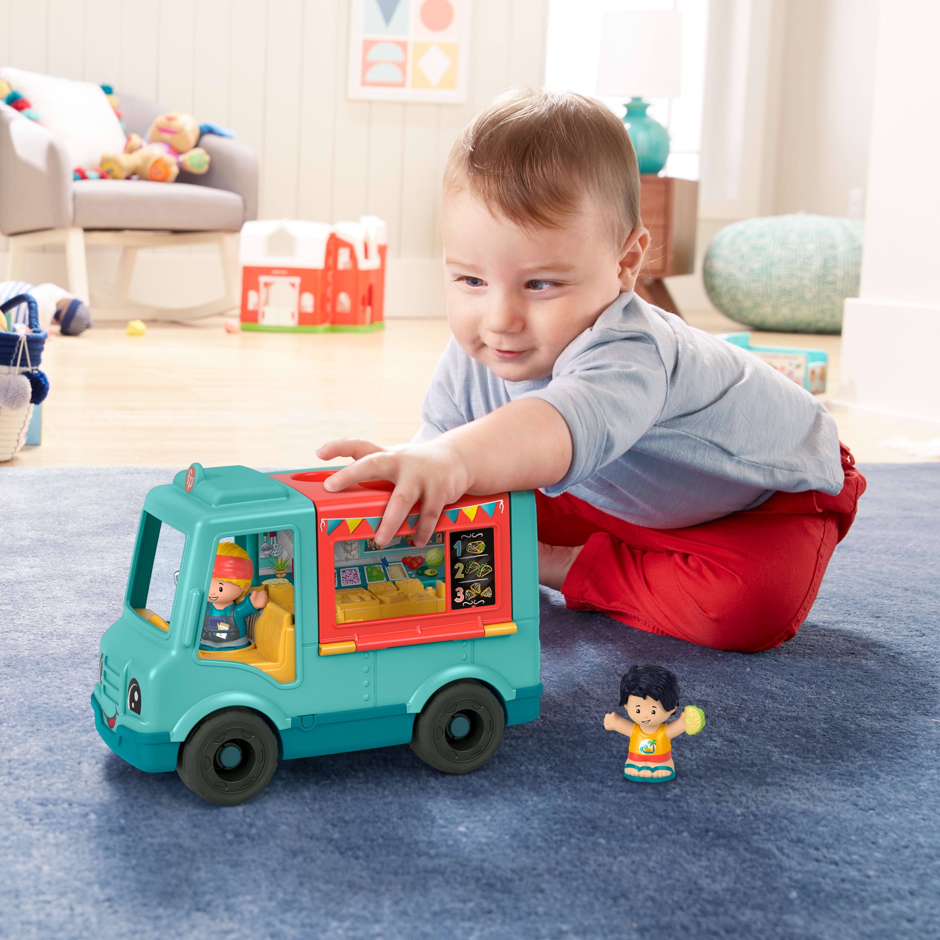 Fisher-Price Little People Serve It Up Food Truck Musical Toddler Toy, Multilanguage Version