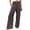 Coffee, variant on Gunia Wide Leg Pants For Women High Waisted Palazzo Solid Color Stretch Casual Trousers With Pockets Summer Flowy Pants